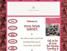 Tablet Screenshot of fourpawsresort.net